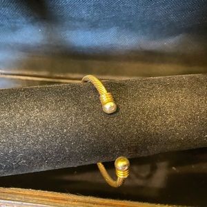 Luxury Stainless Steel Braided Open Men/Women Gold colored Cuff Bracelet